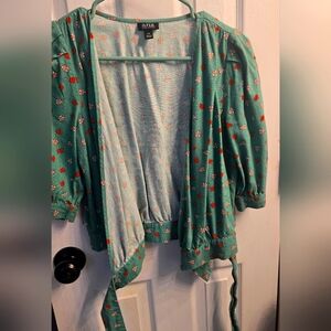 Zara Mint Green Floral Cardigan